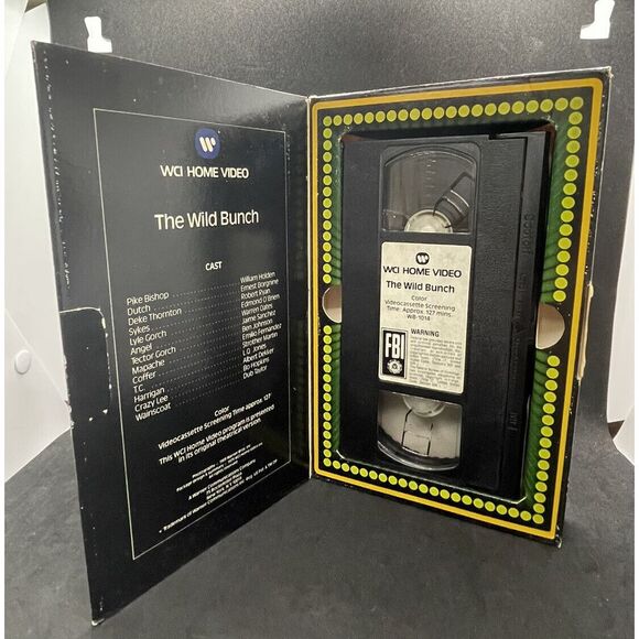 The‎ Wild Bunch VHS WCI Home Video 1979 Big Box Peckinpah Western WB-1014 Rare - Picture 3 of 6